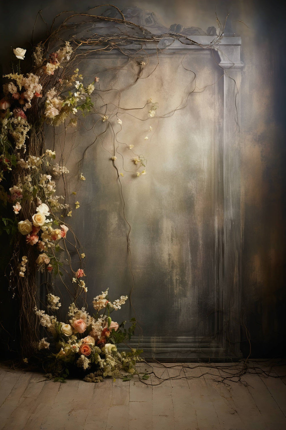 Dbackdrop Sfondo Da Parete Vintage In Stile Nostalgico Rosa Decorativo Tono Marrone RR4-02