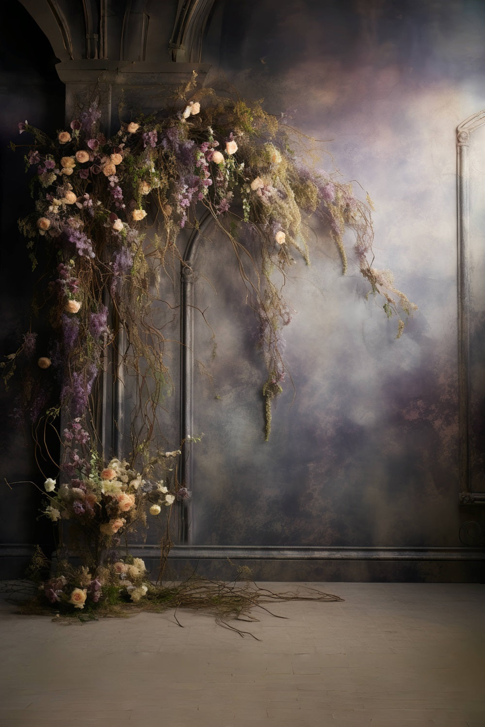 Dbackdrop Sfondo Da Parete Vintage In Stile Nostalgico Rosa Decorativo Tono Blu RR4-07