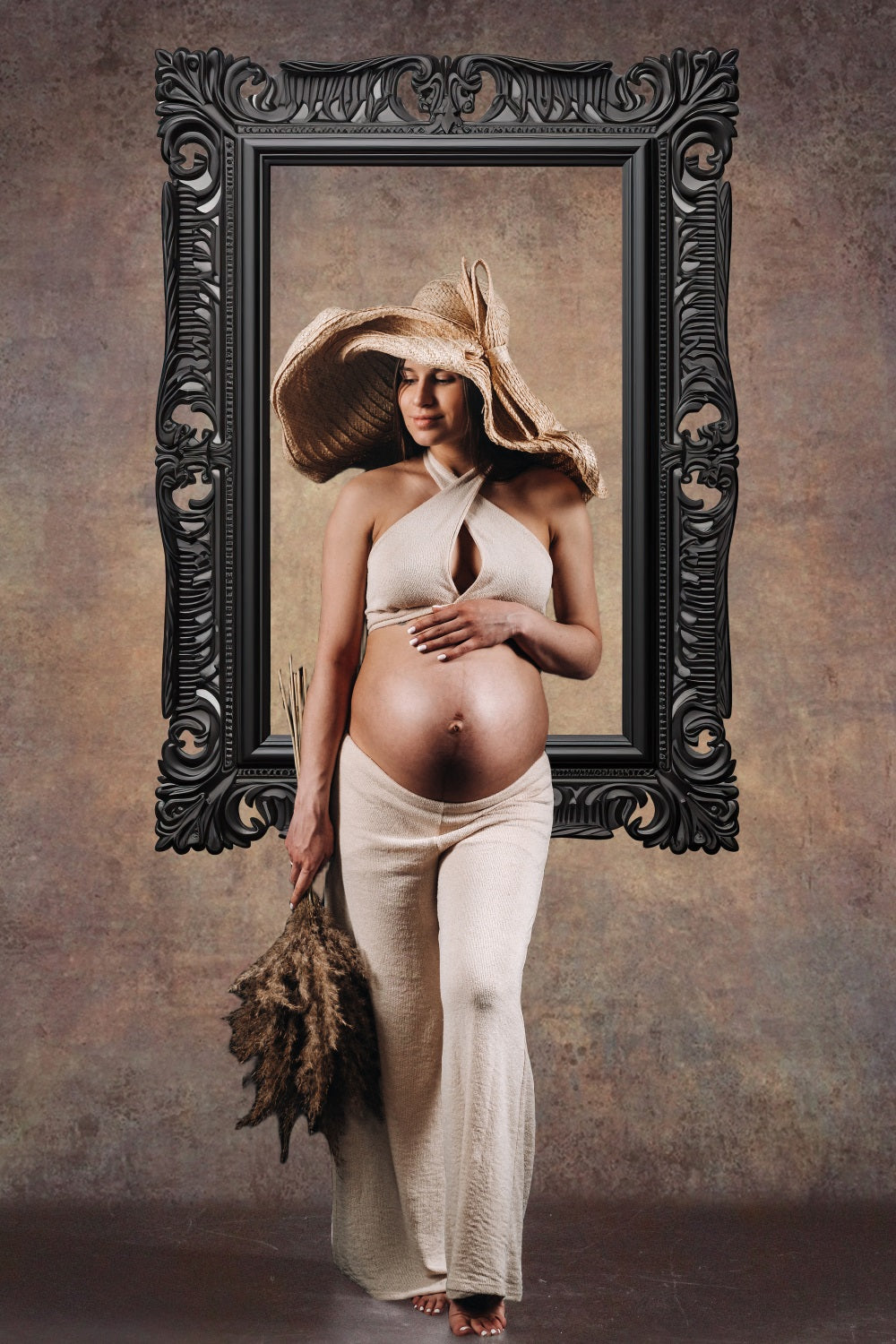 Dbackdrop Art Black Vintage Photo Frame Sfondo Astratto RR4-20