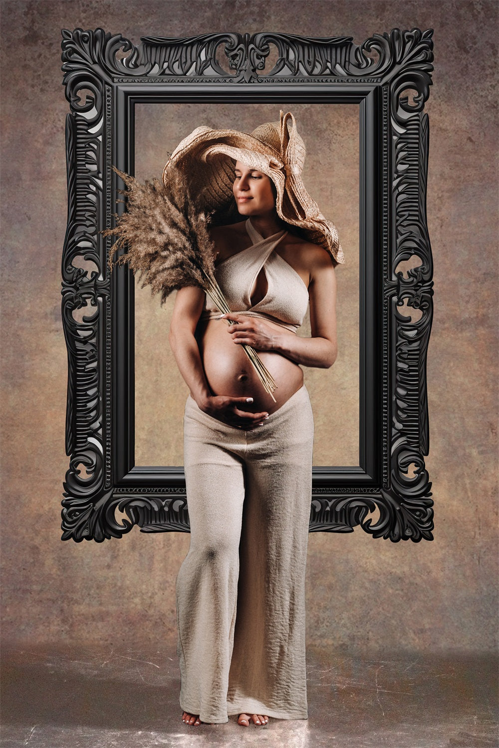 Dbackdrop Art Black Vintage Photo Frame Sfondo Astratto RR4-20