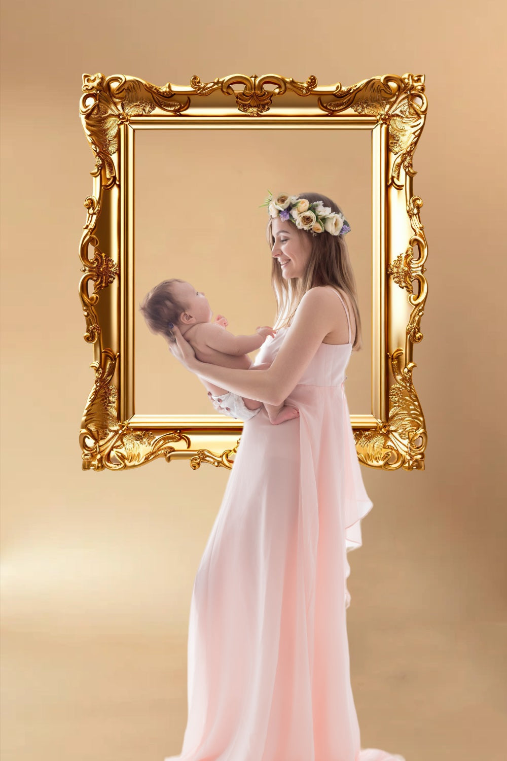 Dbackdrop Cornice Artistica A Colori Metallici Per Foto Fondale RR4-21