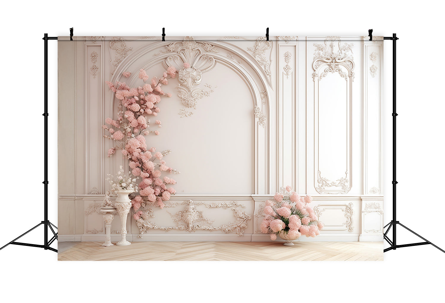 Dbackdrop Classico Sfondo Vintage Da Parete Rosa Con Accento Floreale RR4-26