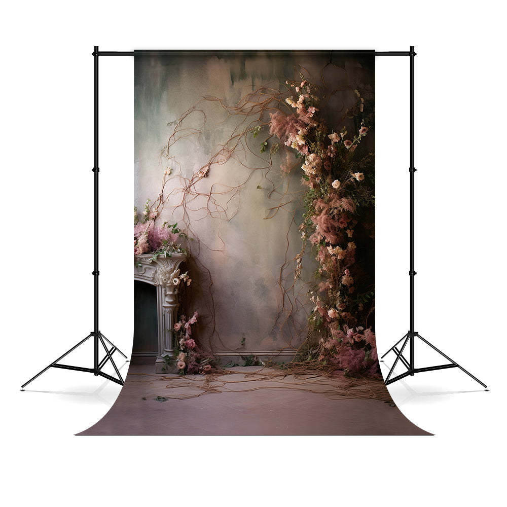 Dbackdrop Stile Nostalgico Ramo Di Rosa Sfondo Vintage Astratto RR4-36