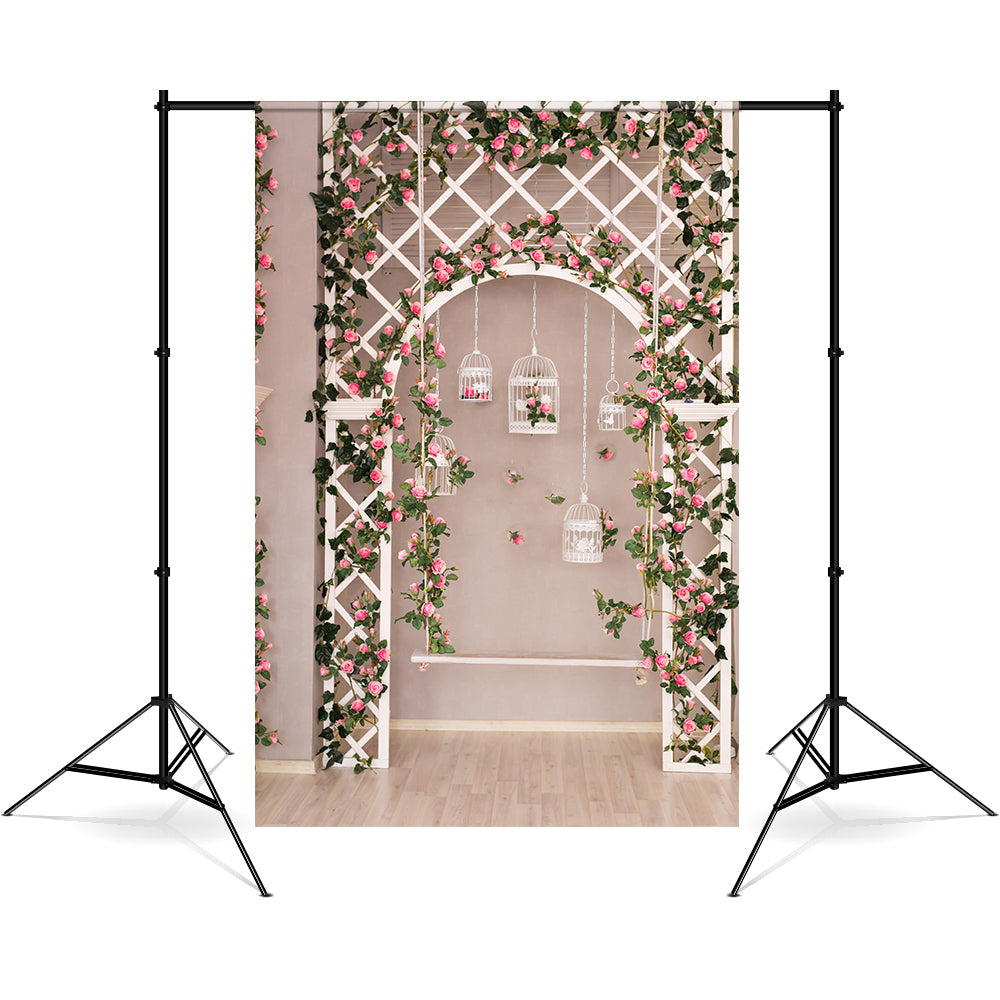 Dbackdrop Vine Flower Holy Birdcage Fondale RR4-40