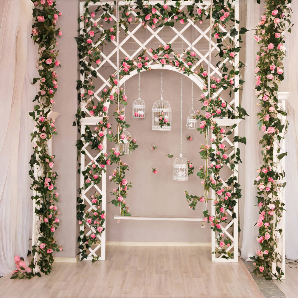 Dbackdrop Vine Flower Holy Birdcage Fondale RR4-40