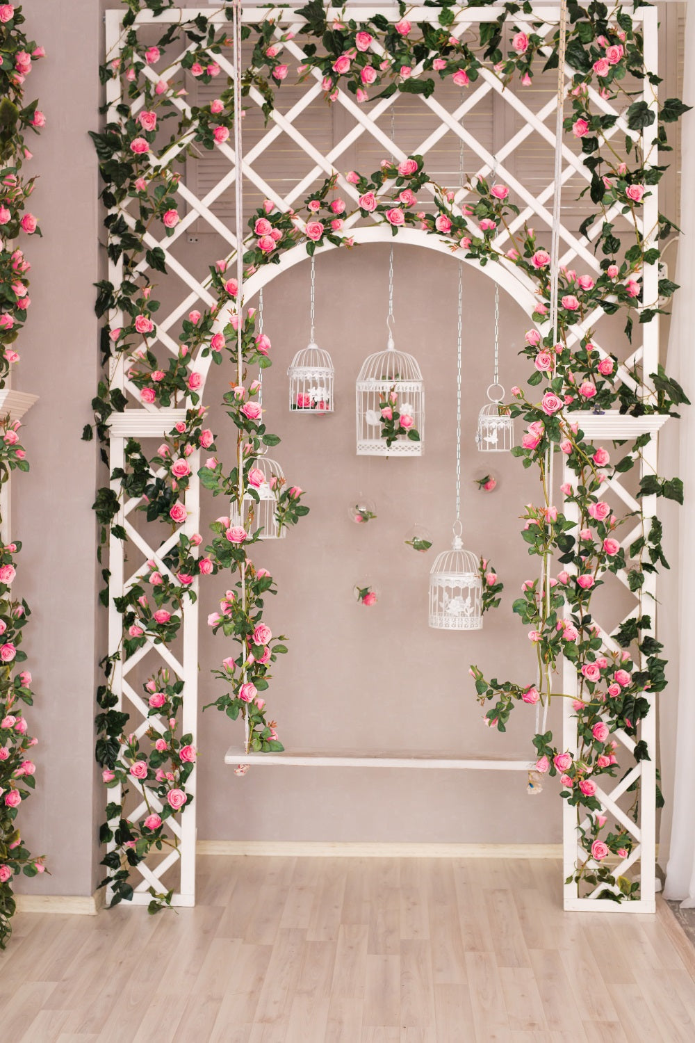 Dbackdrop Vine Flower Holy Birdcage Fondale RR4-40