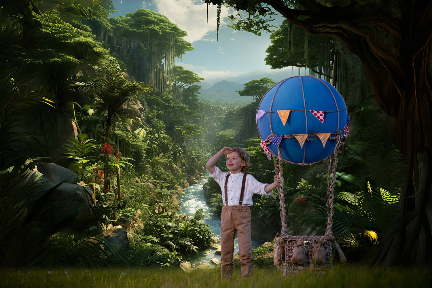 Dbackdrop Mystic Rainforest Stream Adventure Theme Fondale RR4-42