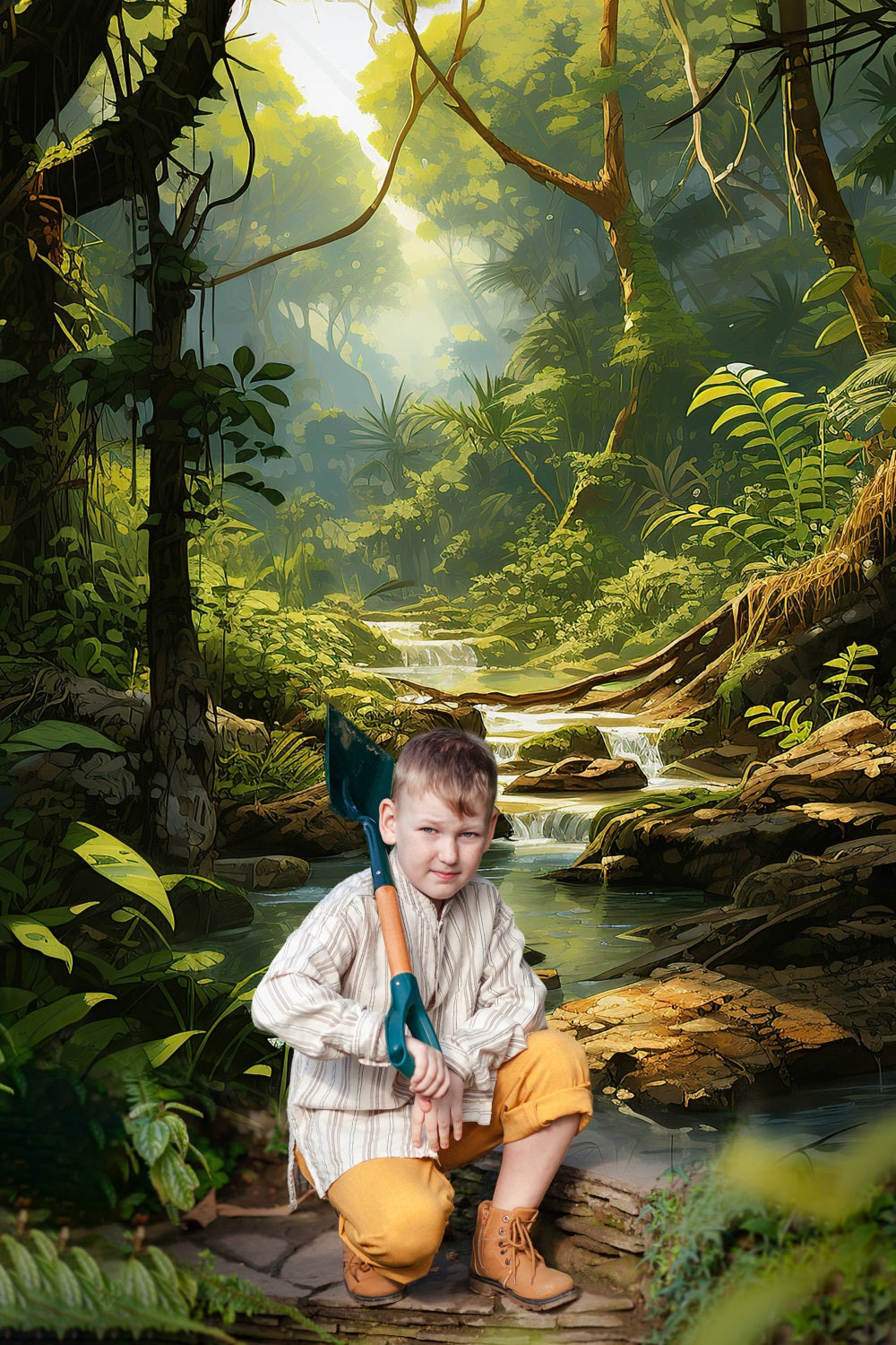 Dbackdrop Mystic Forest Clear Stream Adventure Sfondo RR4-44