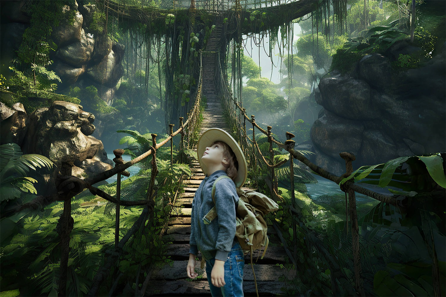 Dsfondo Foresta Mistica Antico Ponte Levatoio Sfondo RR4-46