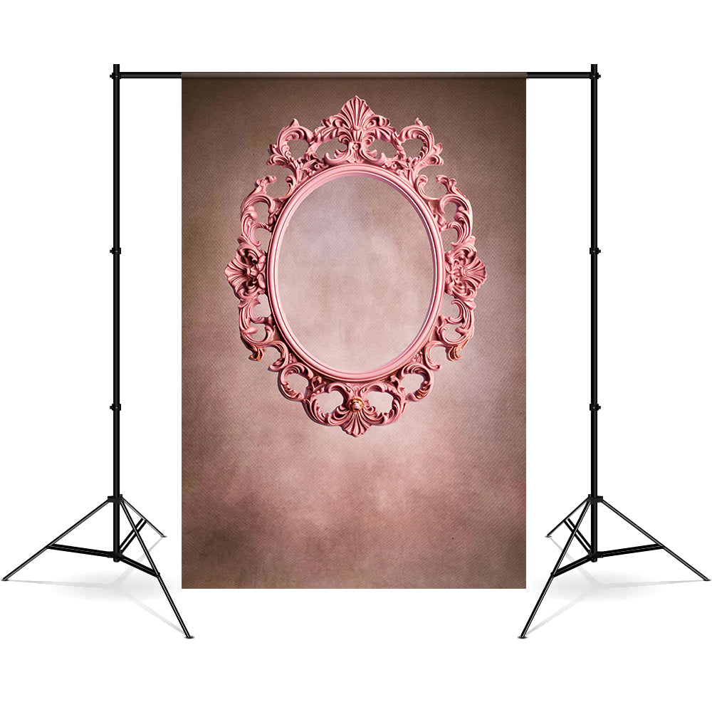 Dbackdrop Cornice Per Foto Ovale Rosa Art Fantasy Sfondo Astratto RR4-48