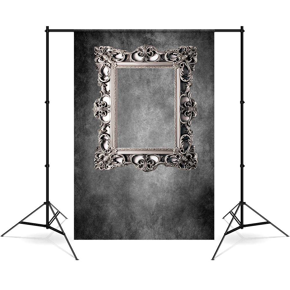 Dbackdrop Art Classic Cornice Rettangolare Per Foto Sfondo Astratto Tono Grigio RR4-58
