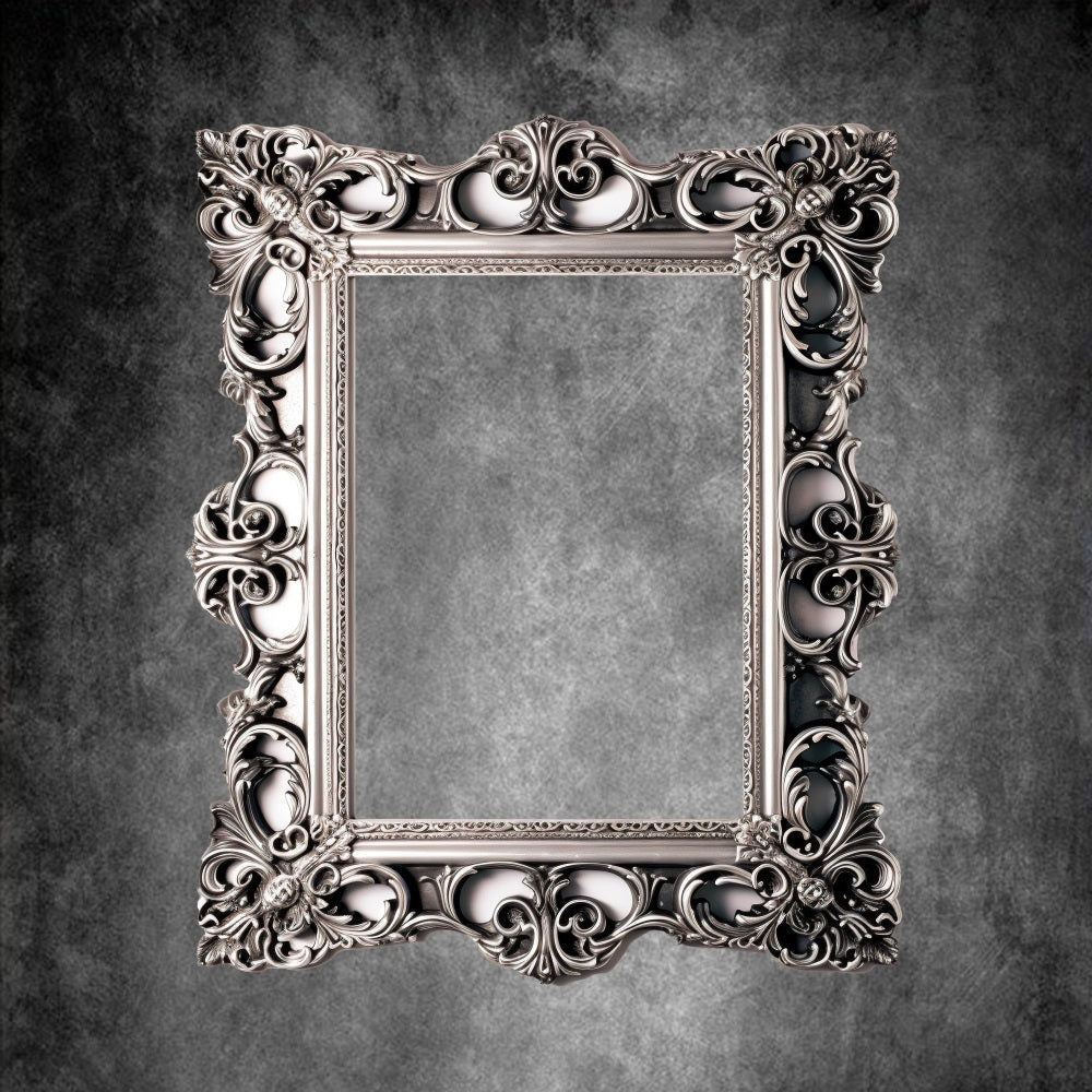 Dbackdrop Art Classic Cornice Rettangolare Per Foto Sfondo Astratto Tono Grigio RR4-58