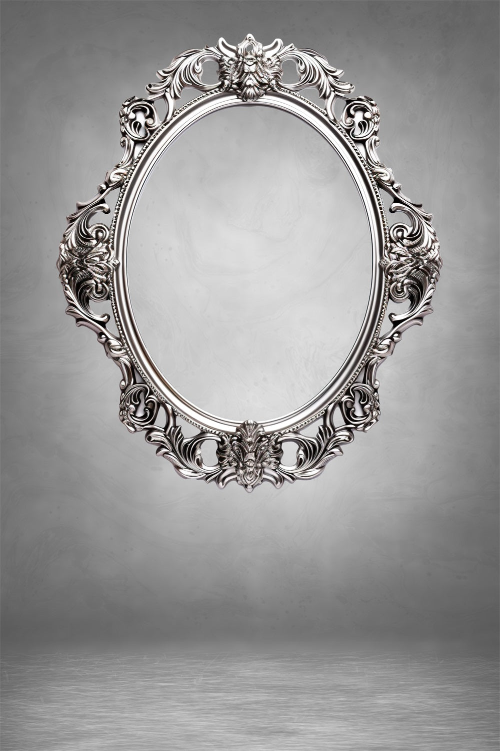 Dbackdrop Art Classic Cornice Ovale Per Foto Tono Grigio Sfondo Astratto RR4-59