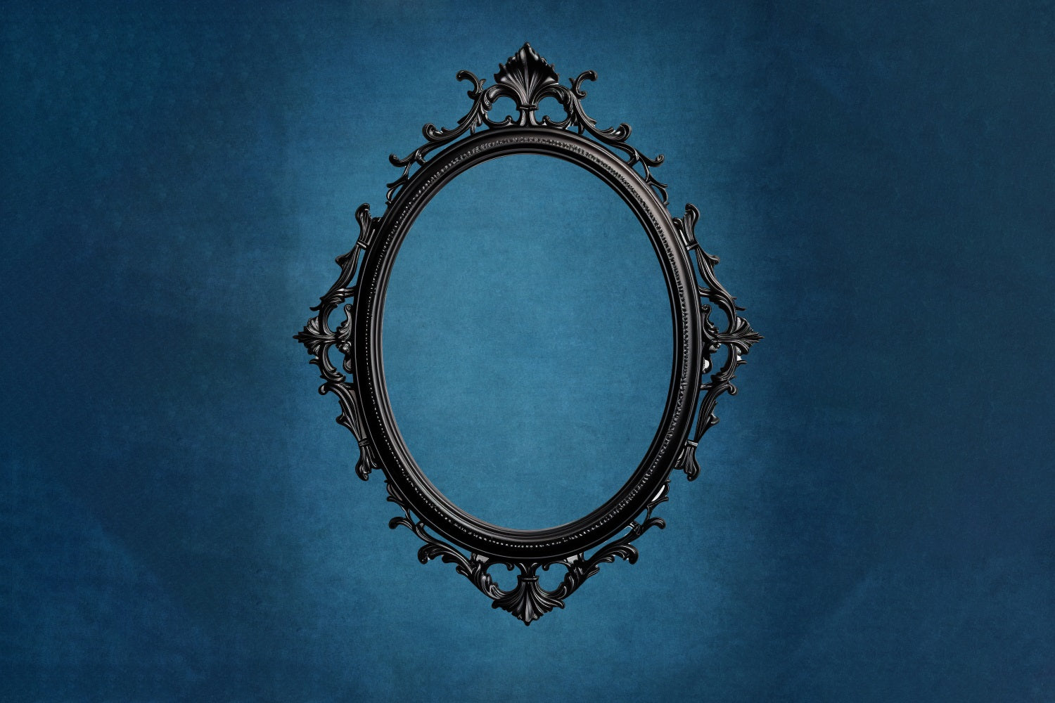 Dbackdrop Art Classic Cornice Ovale Nera Sfondo Astratto Blu RR4-60