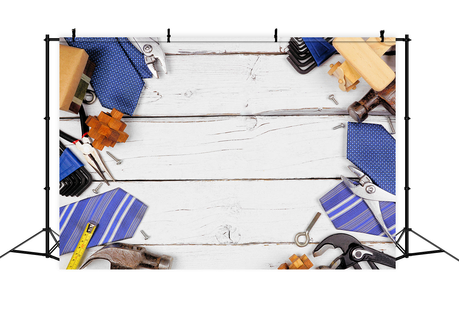 Fondale Per Cravatta Da Uomo Con Strumenti Per La Tavola In Legno Per La Festa Del Papa RR5-14