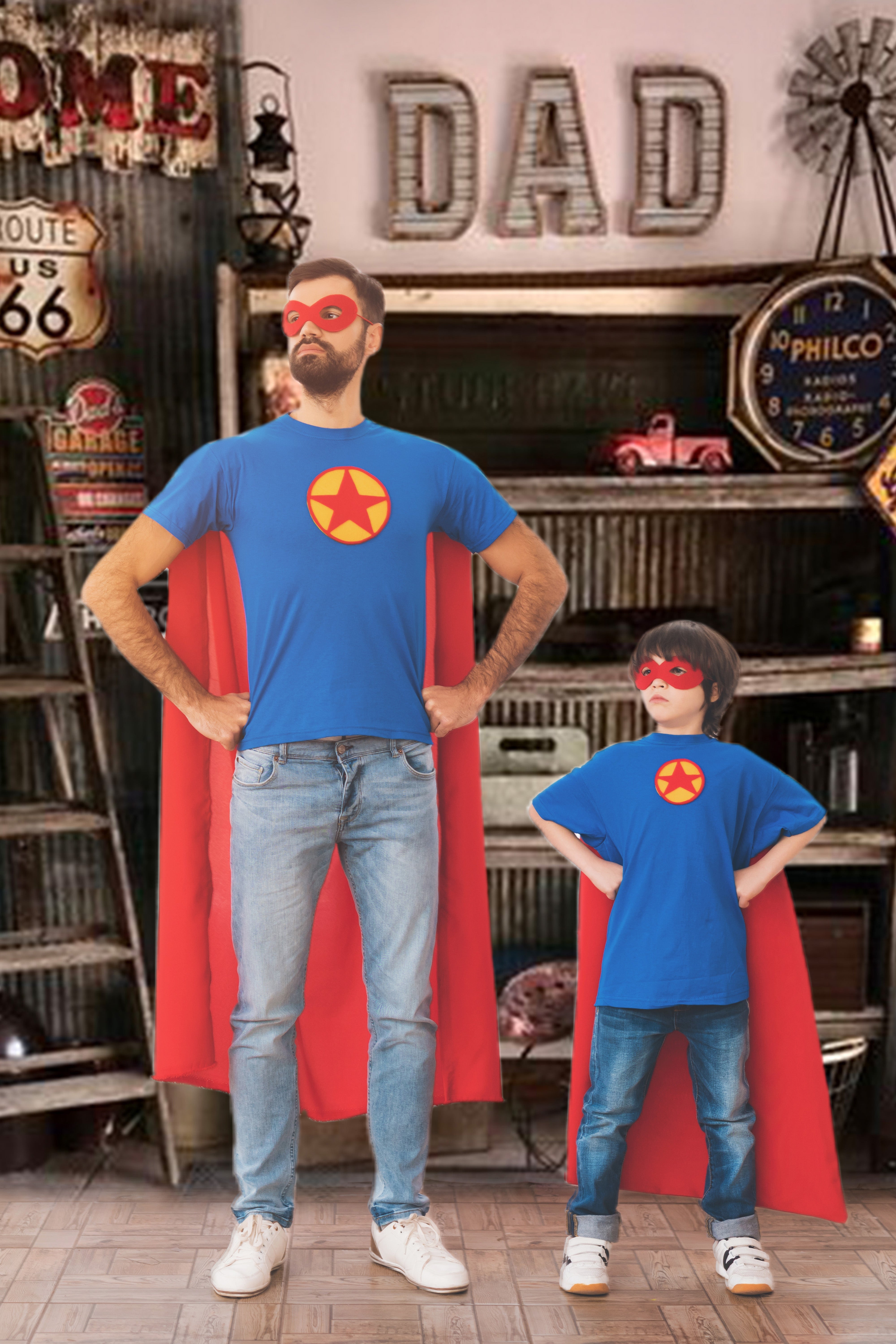 Sfondo Della Festa Del Papa Del Garage Vintage Di Papa RR5-23