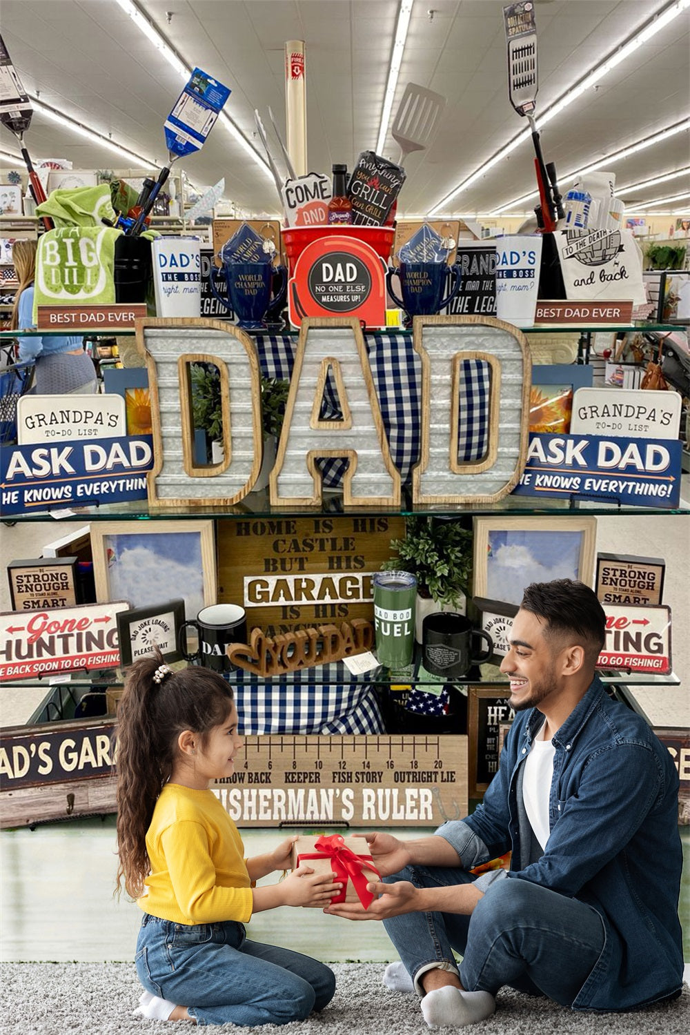 Sfondo Della Stanza Degli Attrezzi Del Garage Per La Festa Del Papa RR5-25