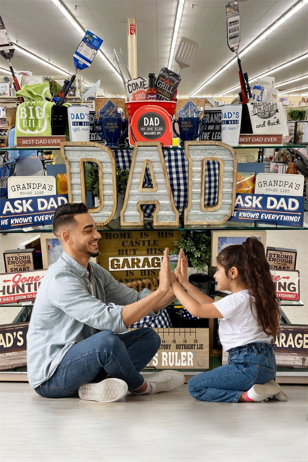 Sfondo Della Stanza Degli Attrezzi Del Garage Per La Festa Del Papa RR5-25