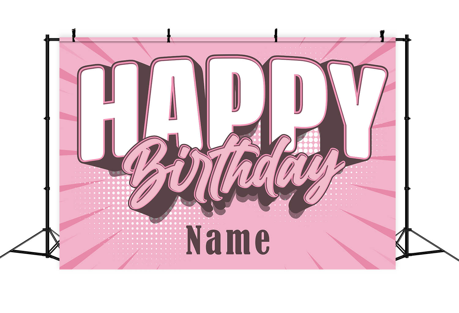 Sfondo Fotografico Personalizzato Per Festa Di Compleanno Rosa RR5-51