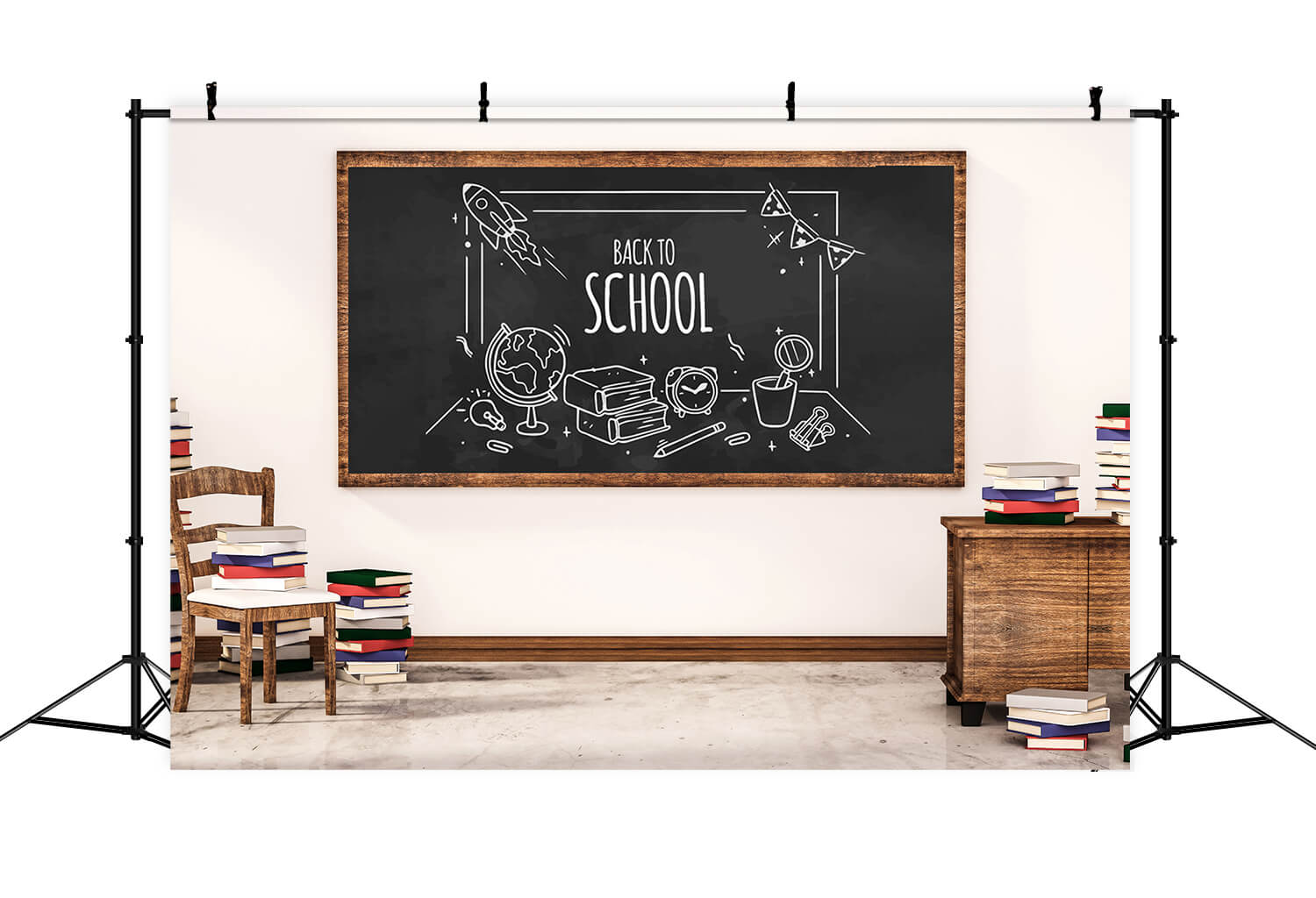 Ritorno A Scuola Sfondo Per Lavagna In Aula RR6-30