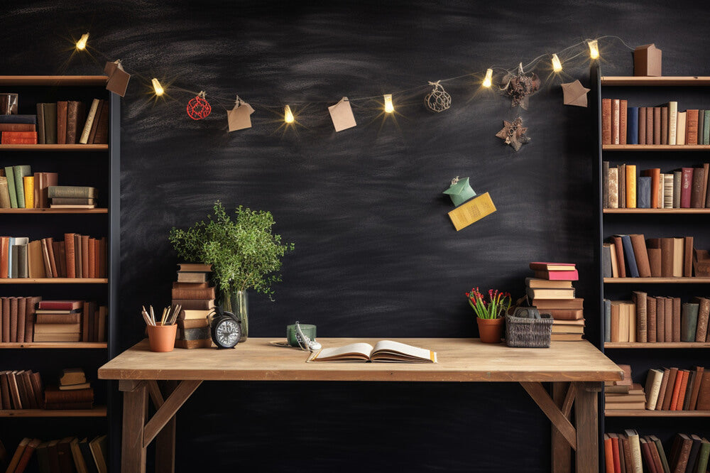 Sfondo Per Scrivania Con Libreria A Tema Ritorno A Scuola RR6-34