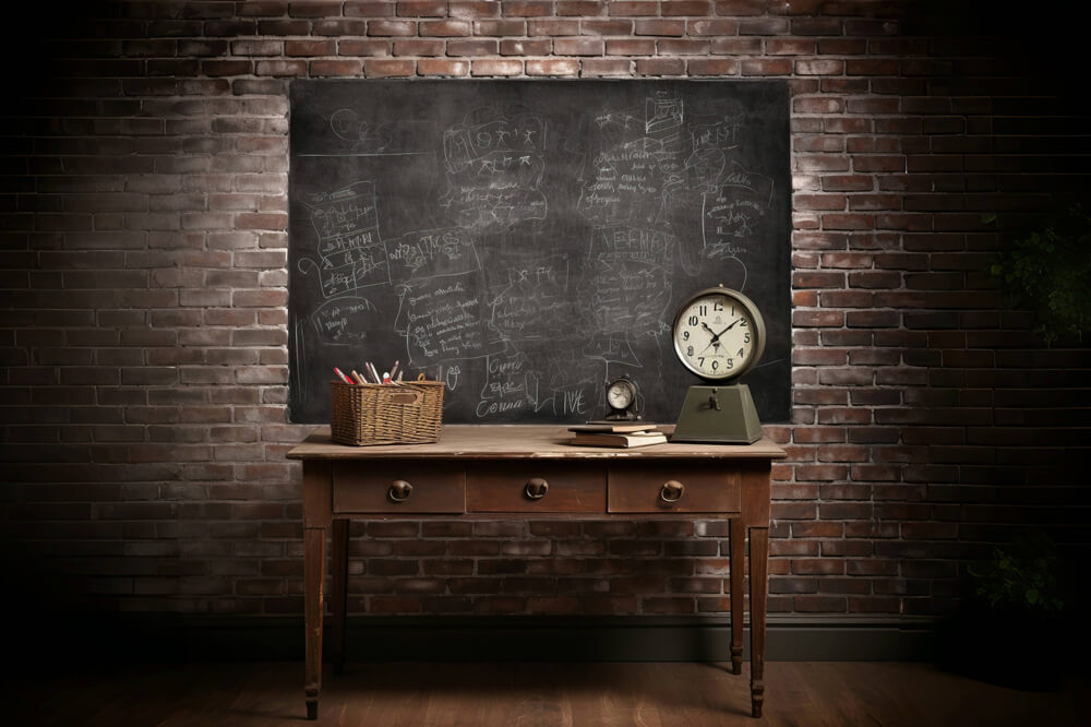 Sfondo Per Scrivania Con Lavagna Retro Ritorno A Scuola RR6-41