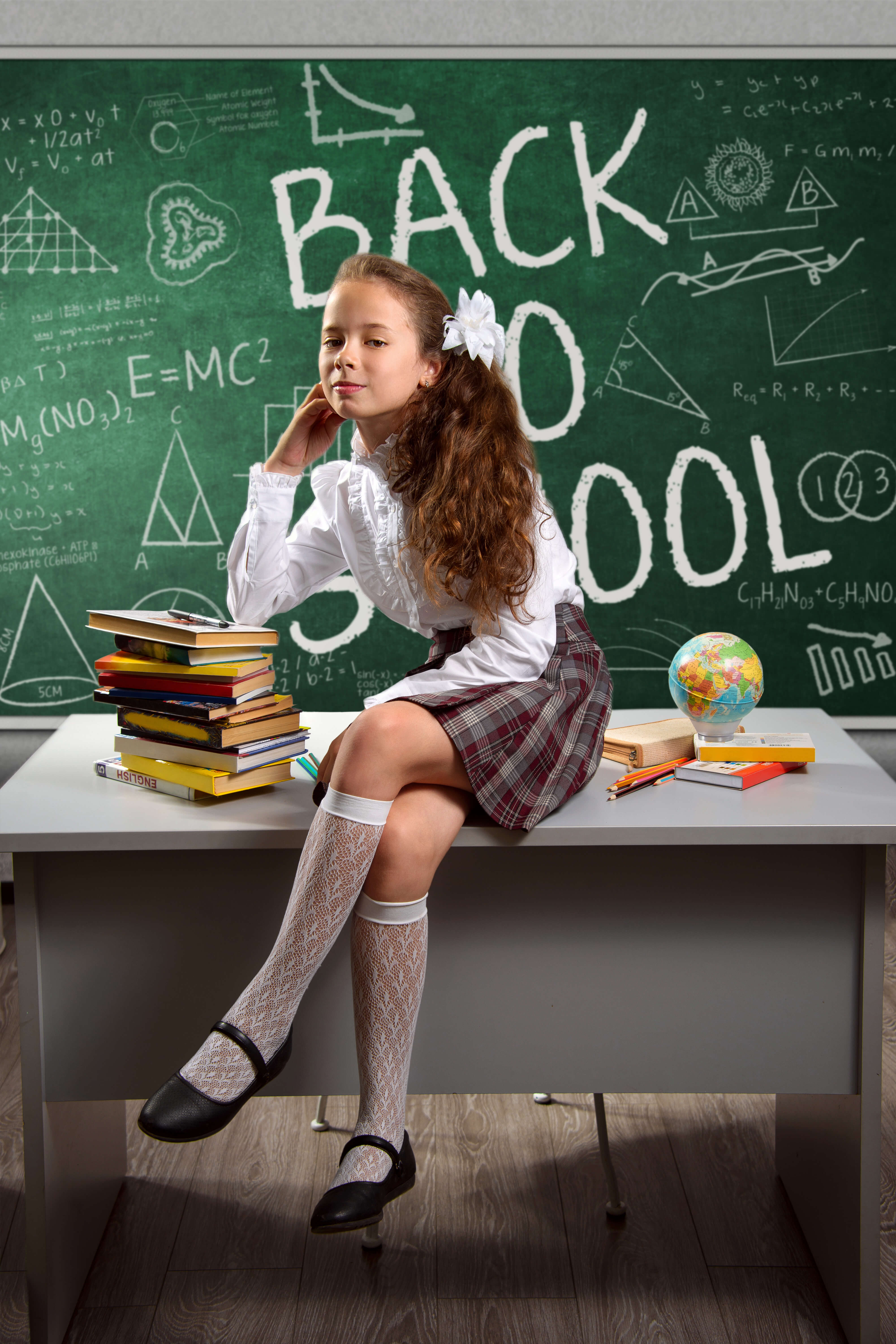 Sfondo Fotografico Lavagna Per Il Ritorno A Scuola RR6-42
