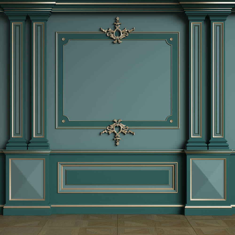 Fondale Da Parete Retro Interno Con Modanatura Classica RR6-79