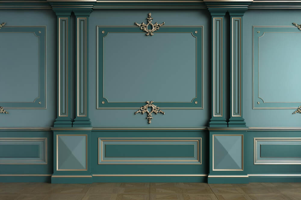 Fondale Da Parete Retro Interno Con Modanatura Classica RR6-79