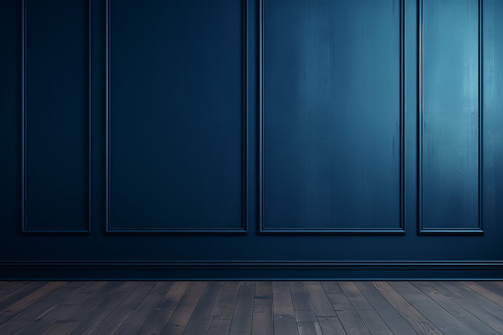 Sfondo Pavimento In Legno Vintage Blu Retro Con Parete RR6-81