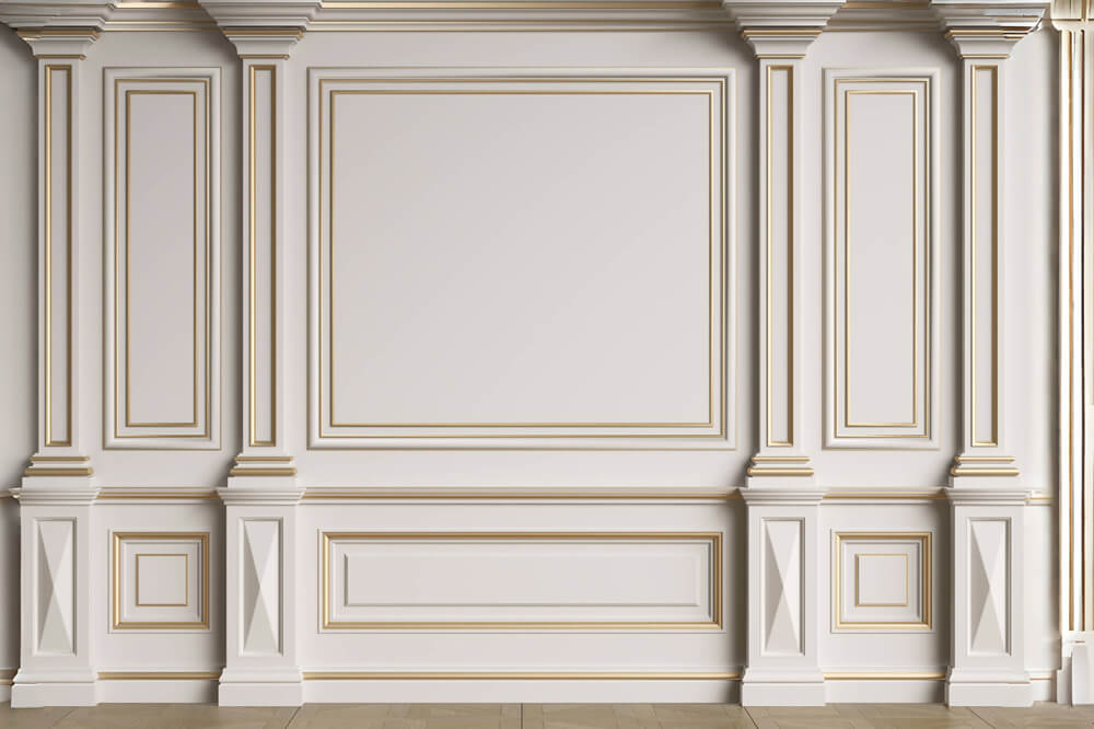 Sfondo Bianco Retro Muro Interno Stanza Vuota RR6-90