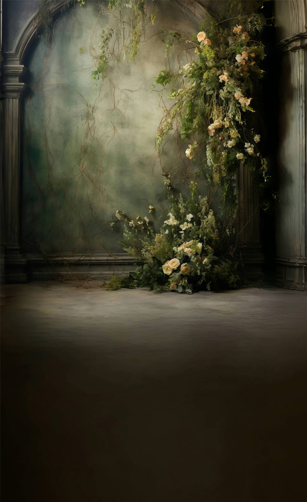 Sfondo Fotografico Verde Fine Art Floral Sweep RR6-94