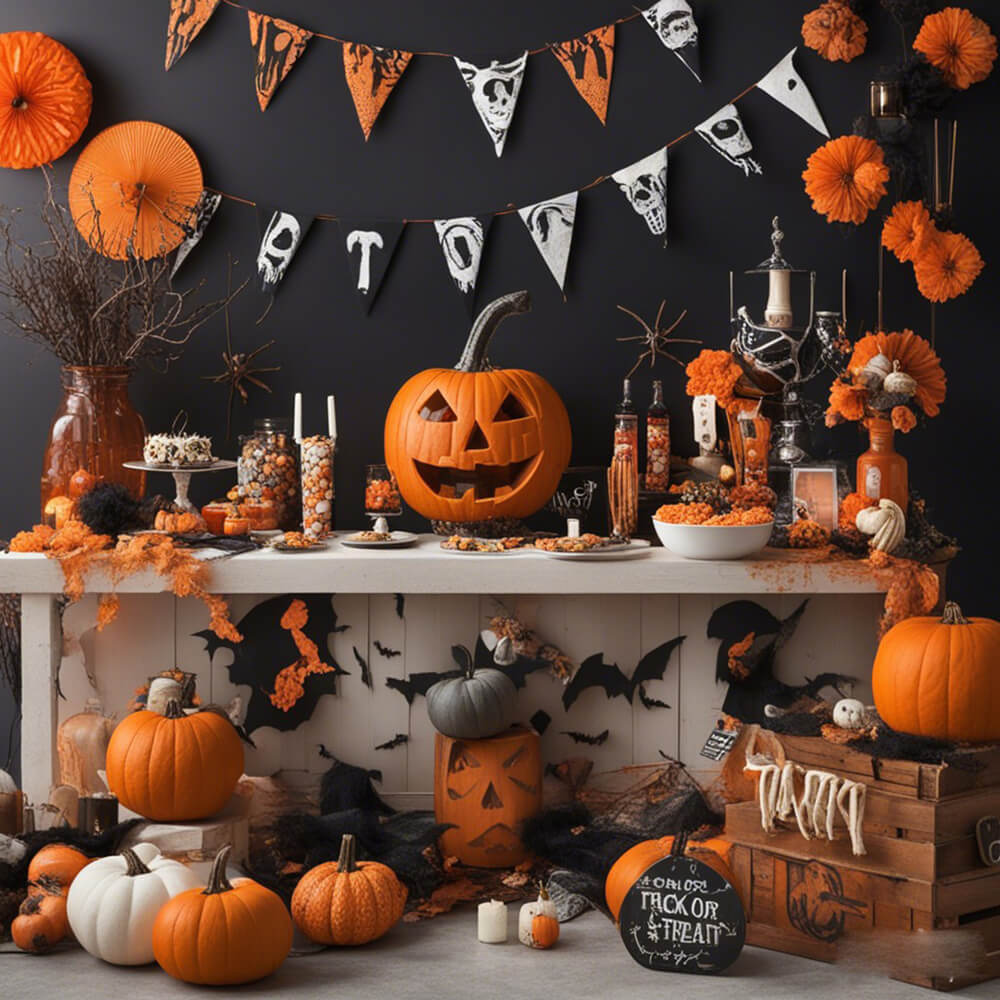 Zucche Pipistrelli Halloween Fondale Fotografico RR7-101