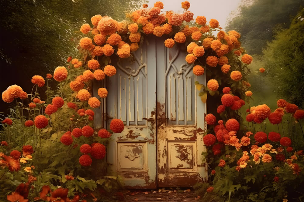 Sfondo Fotografico Porta Fiori Autunnali RR7-143