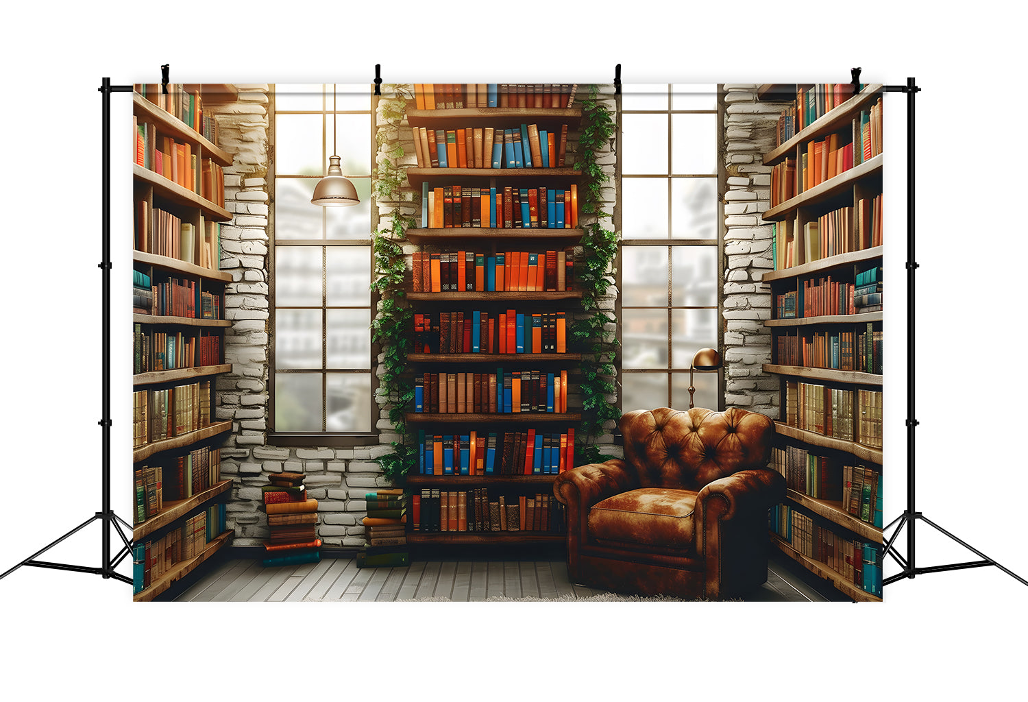 Sfondo Del Divano Con Libri Della Biblioteca Del Ritorno A Scuola RR7-192