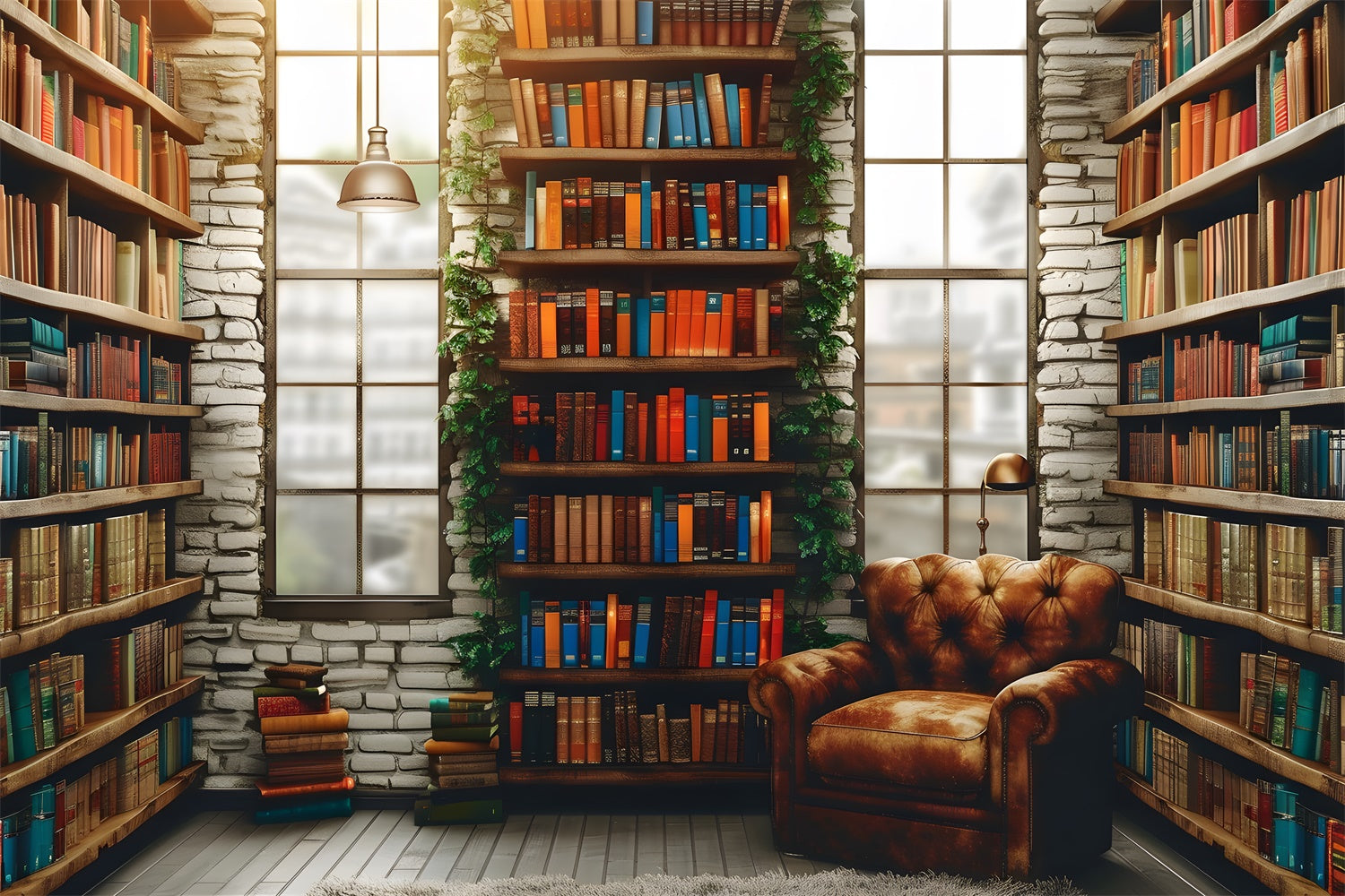 Sfondo Del Divano Con Libri Della Biblioteca Del Ritorno A Scuola RR7-192