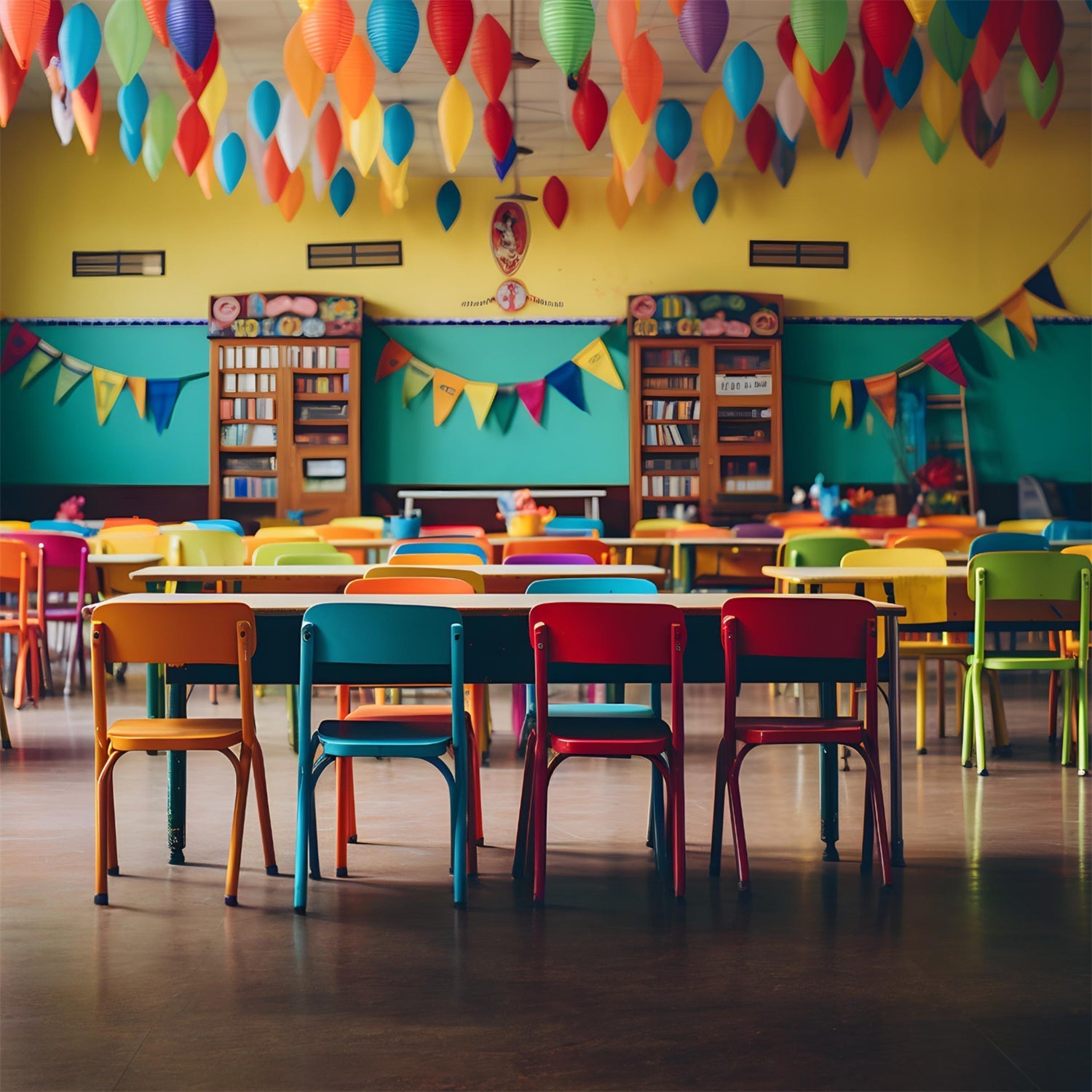 Ritorno A Scuola Sfondo Colorato Per L'Aula RR7-197