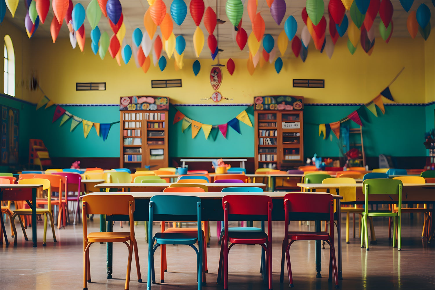Ritorno A Scuola Sfondo Colorato Per L'Aula RR7-197