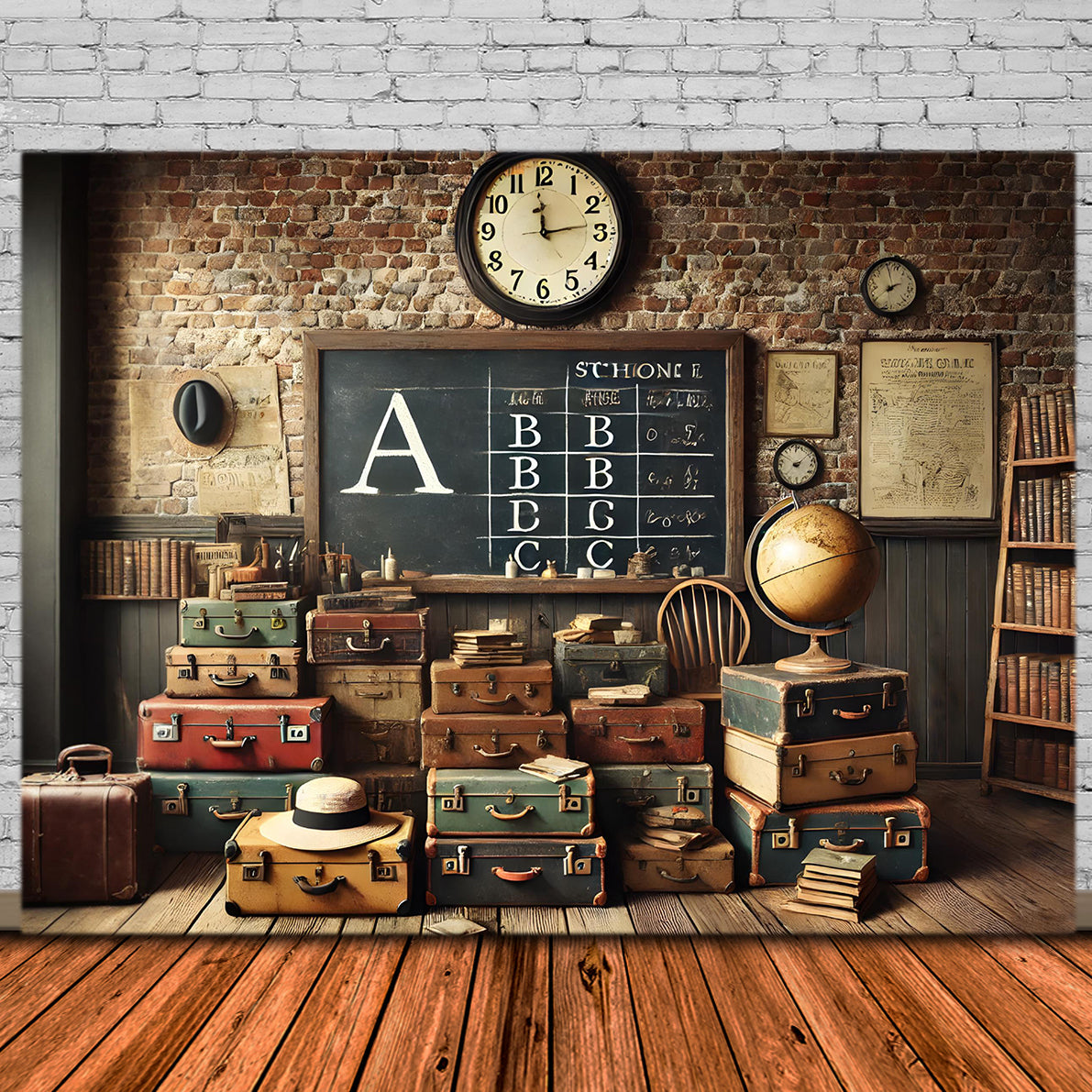 Valigie Per L'Aula Sfondo Per Il Ritorno A Scuola RR7-204