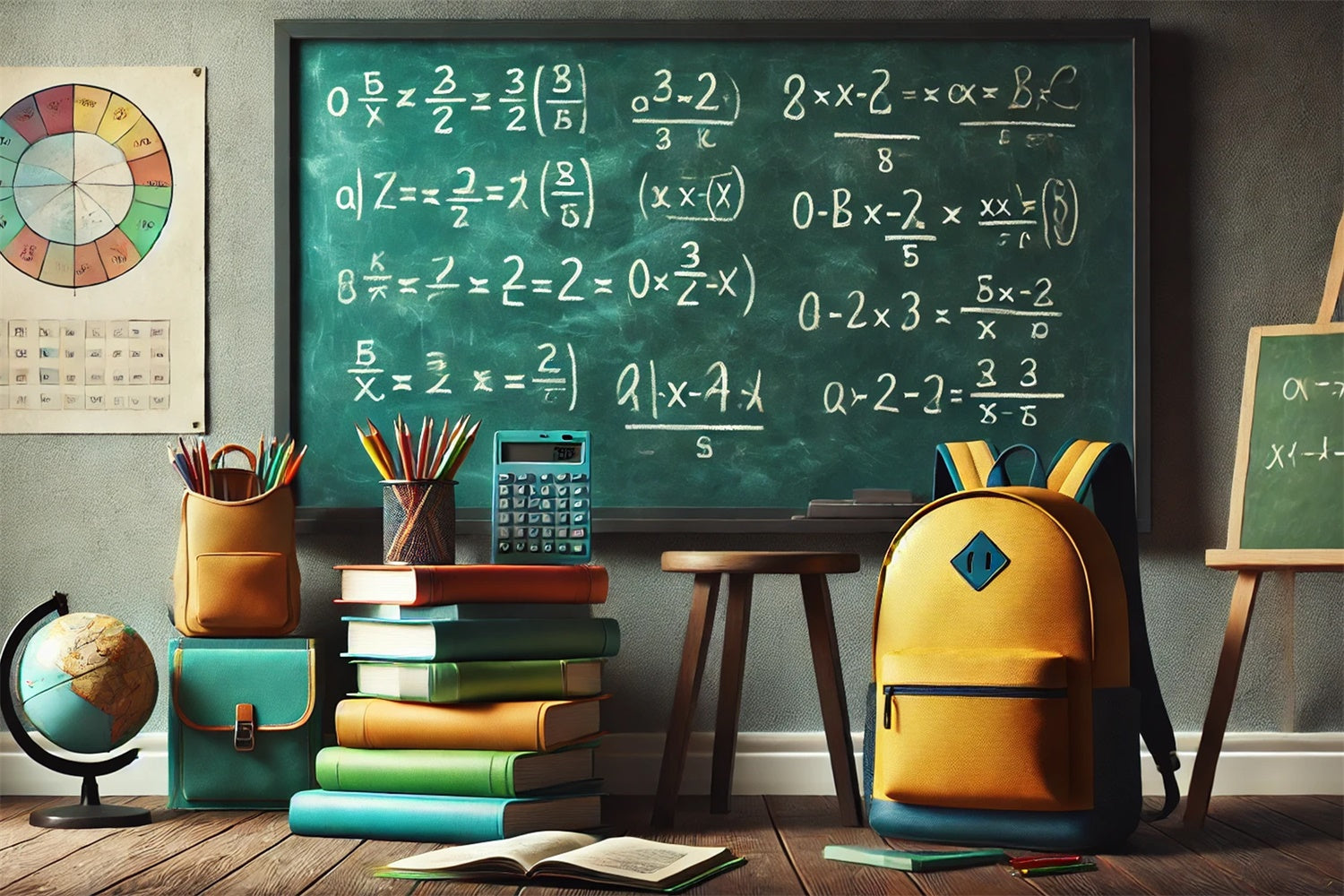 Sfondo Lavagna Con Equazioni Per Il Ritorno A Scuola RR7-234