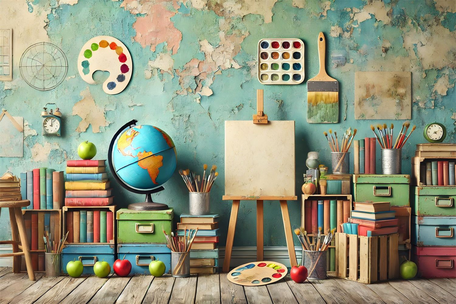 Sfondo Da Parete Per Aula Screziata Ritorno A Scuola RR7-239