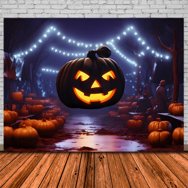 Sfondo Galleggiante Di Halloween Con Jack-O'-Lantern Night RR7-310