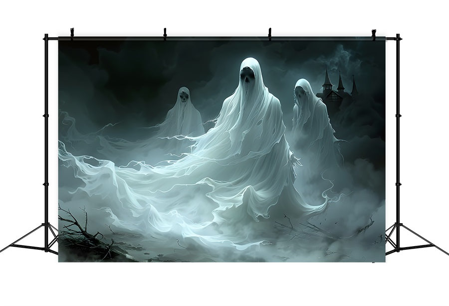 Sfondo Del Trio Di Fantasmi Spettrali Di Halloween RR7-369