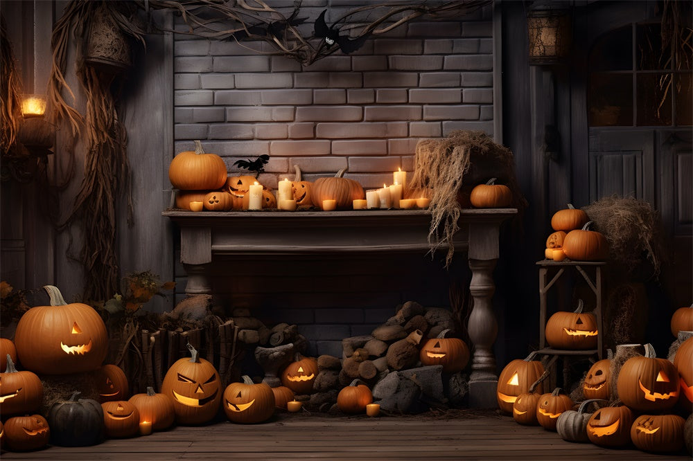 Sfondo Di Zucche Di Halloween Da Parete Per Camera Oscura RR7-382