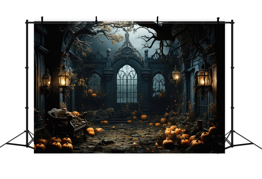 Sfondo Di Zucche Di Halloween Haunted Mansion RR7-397