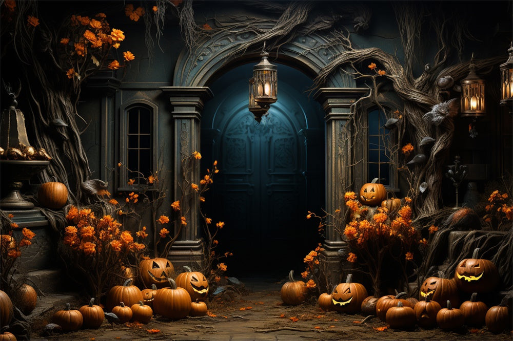 Sfondo Ingresso Candele Zucche Di Halloween RR7-411