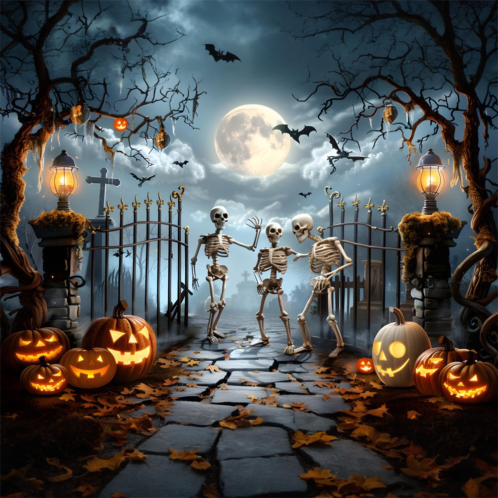 Sfondo Di Zucca Scheletro Di Halloween Horror Gate RR7-456