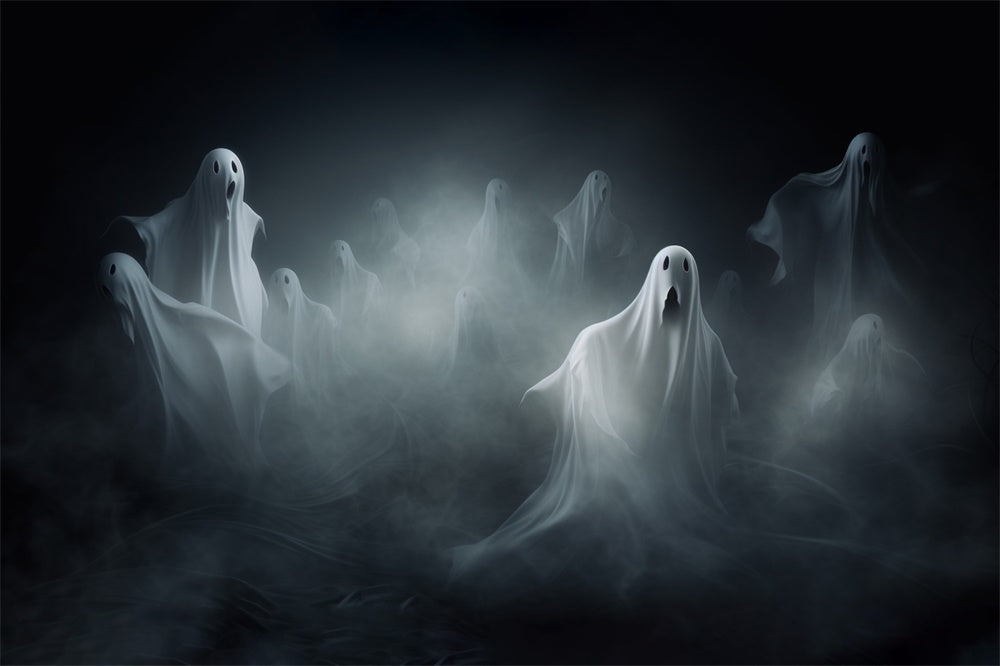 Sfondo Fotografico Di Fantasmi Galleggianti Di Halloween Horror RR7-478