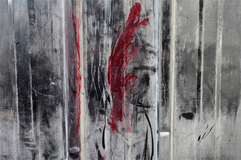 Sfondo Di Halloween Con Schizzi Di Sangue Sul Muro Di Cemento RR7-492