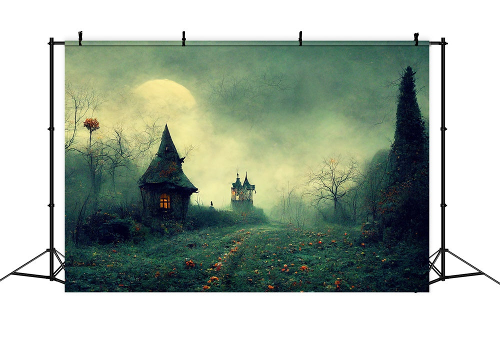 Sfondo Del Sentiero Nel Bosco Spettrale Di Halloween RR7-507